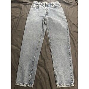 vintage Levi's 550 Jeans Juniors 9 Blue Relaxed Fit Tapered Leg Light Wash Denim